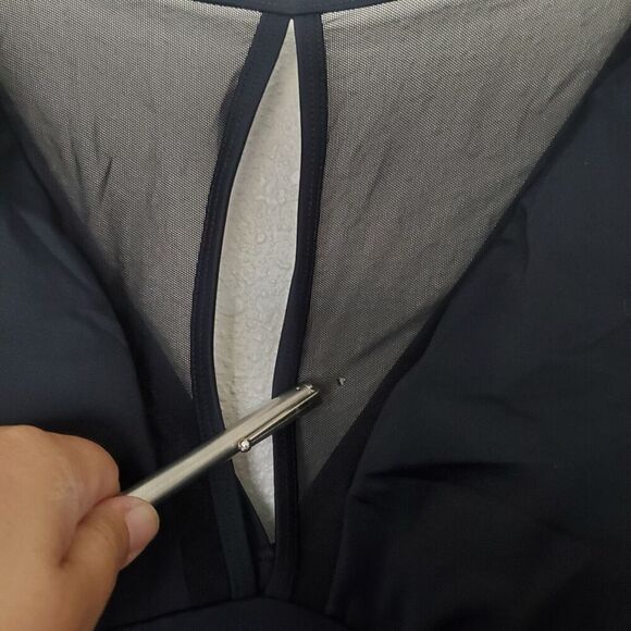 Time and Tru Black One-Piece Swim Bathing Suit Women's Size 2X 20W-22W Sheer - Picture 5 of 16